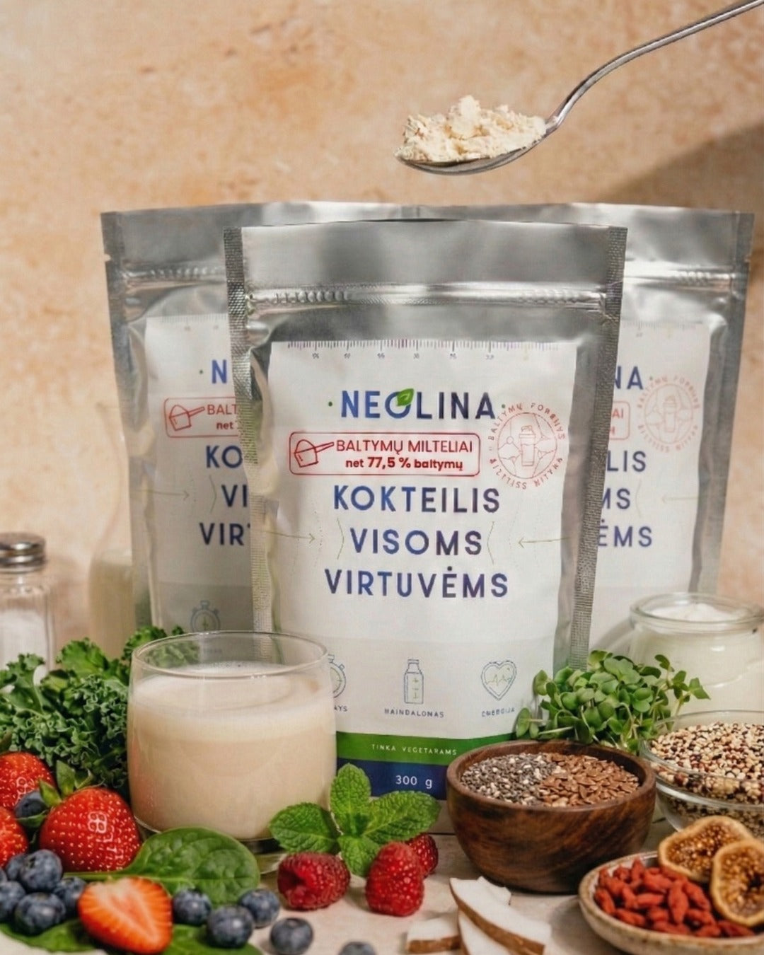 60 DIENŲ PREMIUM RINKINYS: 6 PAK. UŽ 5 KAINĄ IR NET DVI PREMIUM RECEPTŲ KNYGOS DOVANŲ
